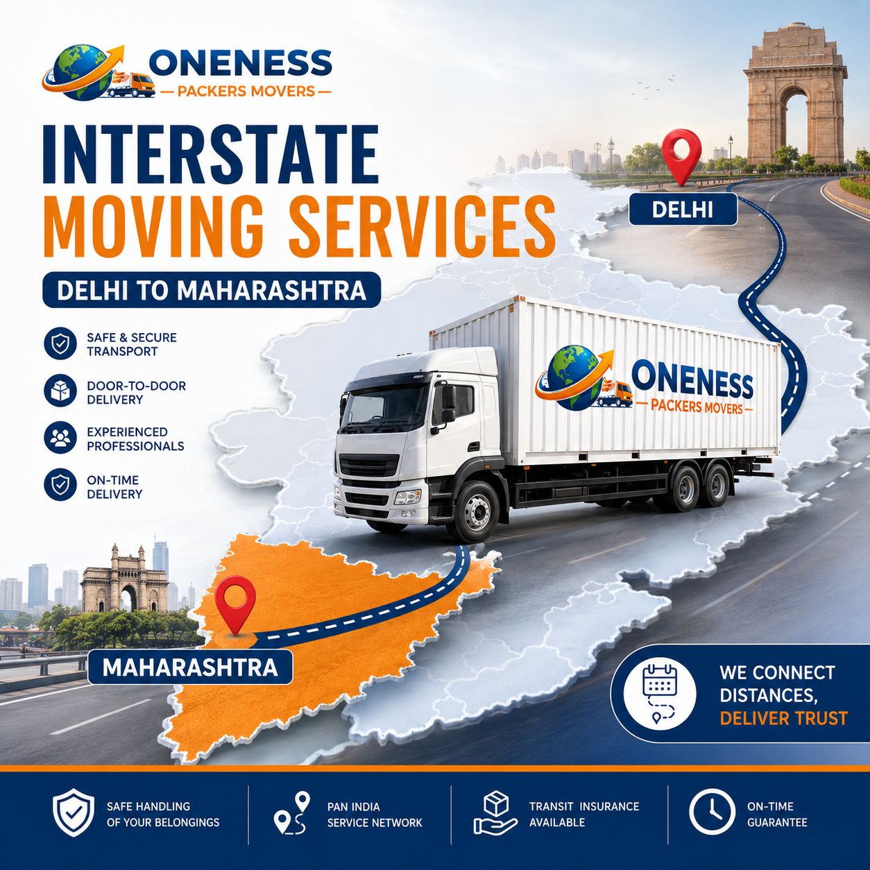 Delhi/Gurugram to Mumbai Packers and Movers Services